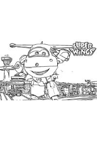 disegni Super WIngs da colorare Jett