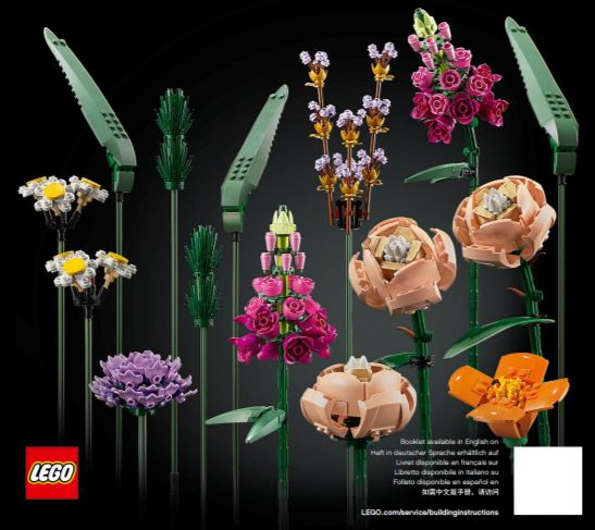 Manuale istruzioni mazzo di fiori LEGO PDF