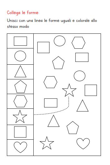 schede didattiche bambini 6 anni forme geometria