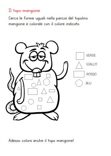 schede didattiche bambini 6 anni forme geometriche