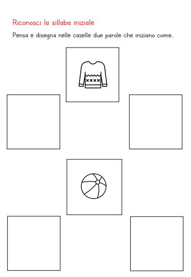 schede didattiche bambini 6 anni sillabe