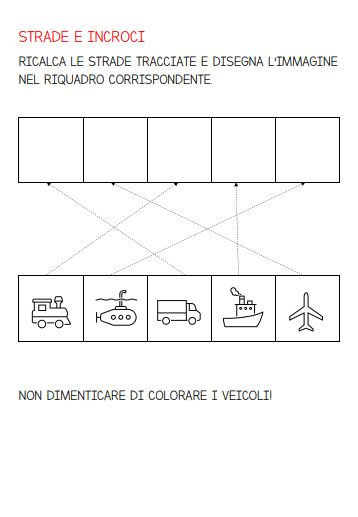 schede didattiche per bambini 5 anni strade e incroci