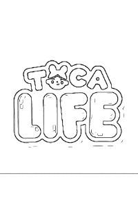 scritta logo toca life da colorare e stampare