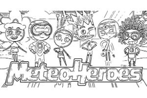 disegni da colorare e stampare MeteoHeroes cartoonito