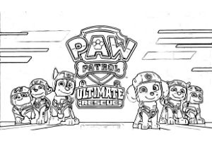 paw patrol ultimate rescue disegni da colorare skye