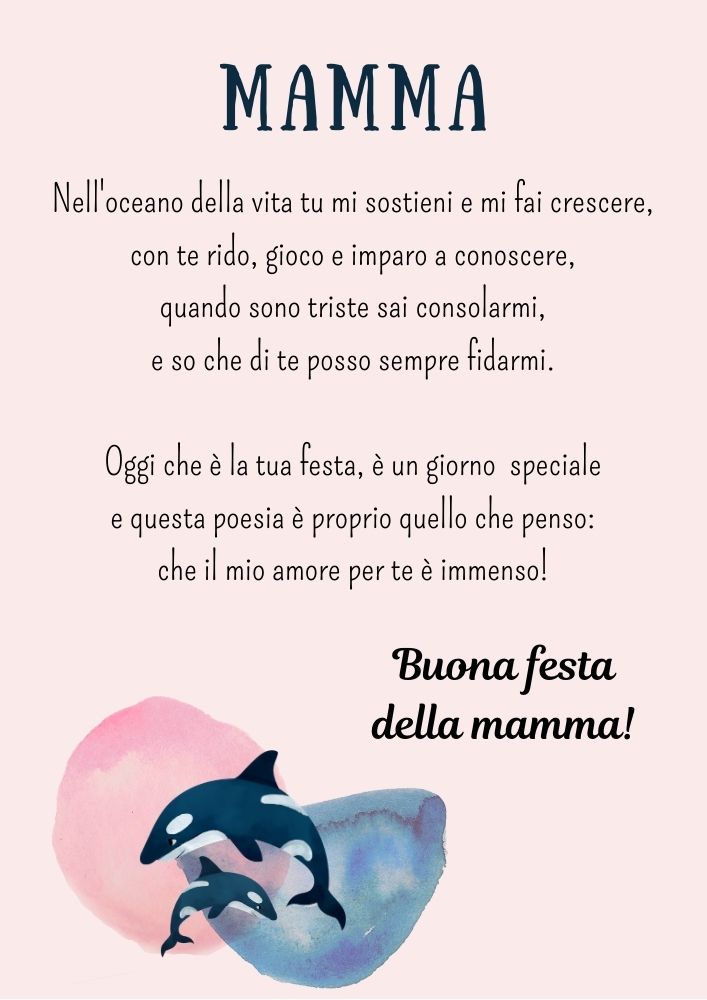 poesia festa della mamma da stampare