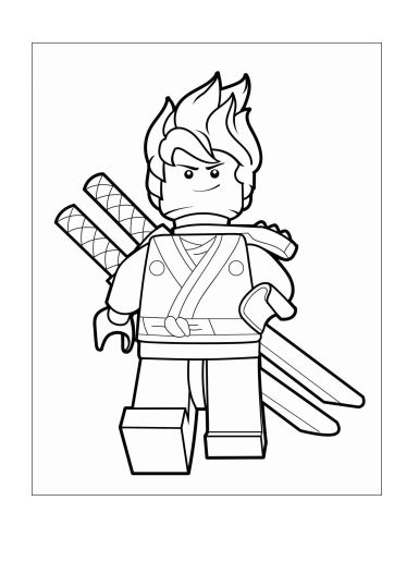Kai disegno da colorare LEGO Ninjago personaggio PDF 