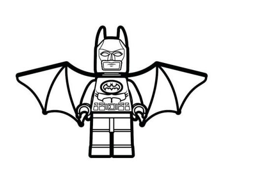 LEGO Batman da colorare PDF in bianco e nero gratis