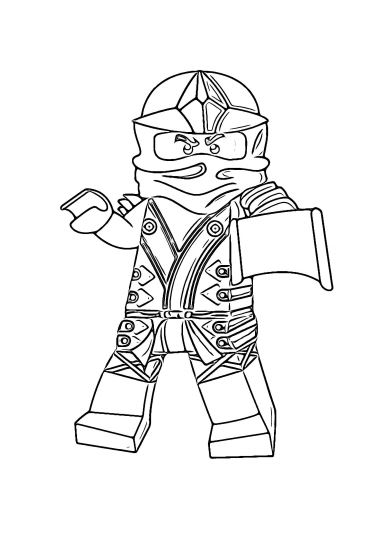 Ninja D'Oro disegno da colorare LEGO Ninjago personaggio PDF 
