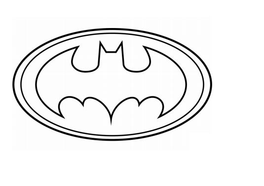Logo Batman da colorare in bianco e nero PDF
