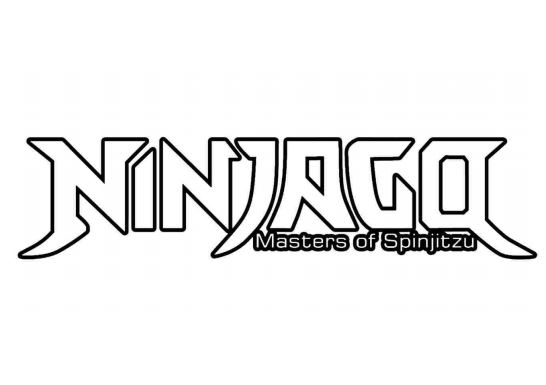 Logo LEGO Ninjago in bianco e nero da colorare in pdf