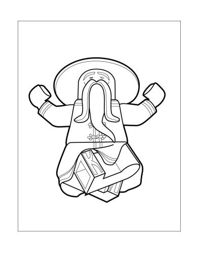 Maestro Wu disegno da colorare LEGO Ninjago personaggio PDF 