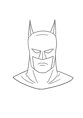 Maschera Batman da colorare pdf