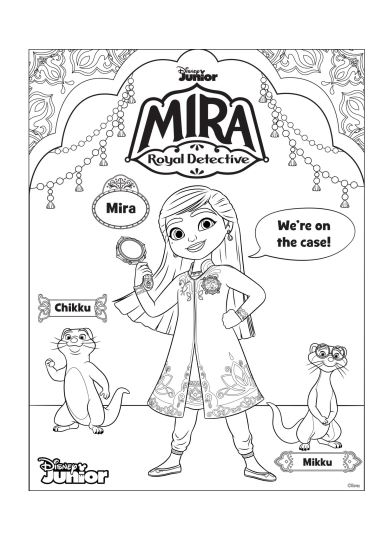 Mira Royal Detective disegni da colorare PDF Disney Plus - GBR