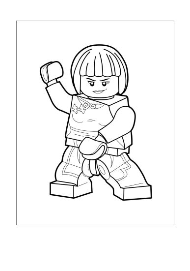 Nya disegno da colorare LEGO Ninjago personaggio PDF 