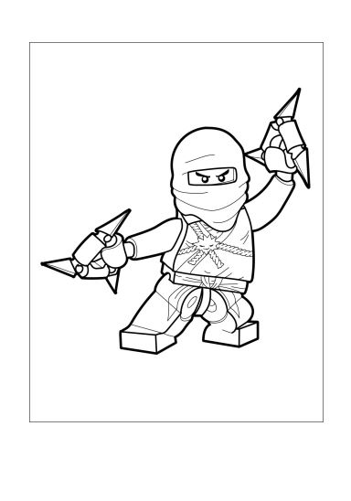 Zane disegno da colorare LEGO Ninjago personaggio PDF 