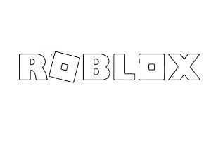scritta logo roblox da colorare