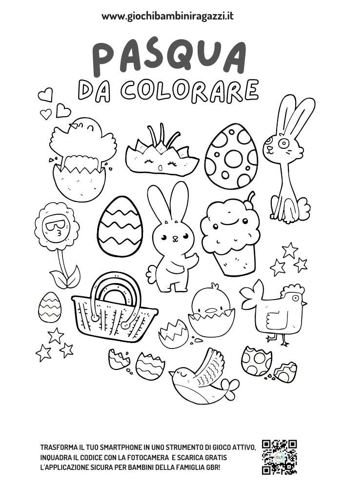 Album da Colorare di Pasqua per Bambini: Libro Gratis PDF - GBR