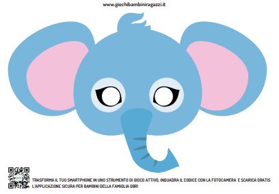 Maschera Elefante da ritagliare