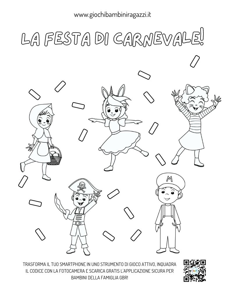 Album da Colorare di Carnevale da Scaricare e Stamapare Gratis- GBR