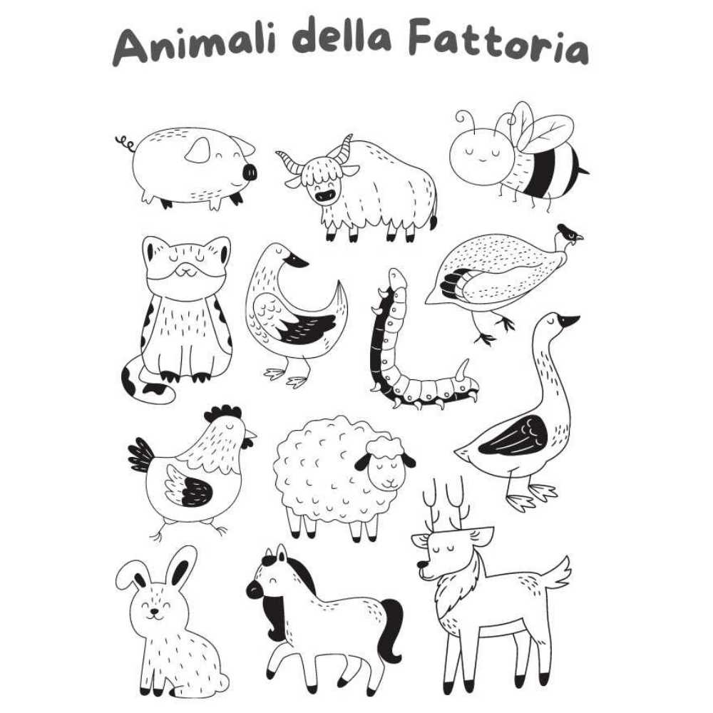 Libro da Colorare Animali della Fattoria: Scarica Gratis PDF A4 - GBR