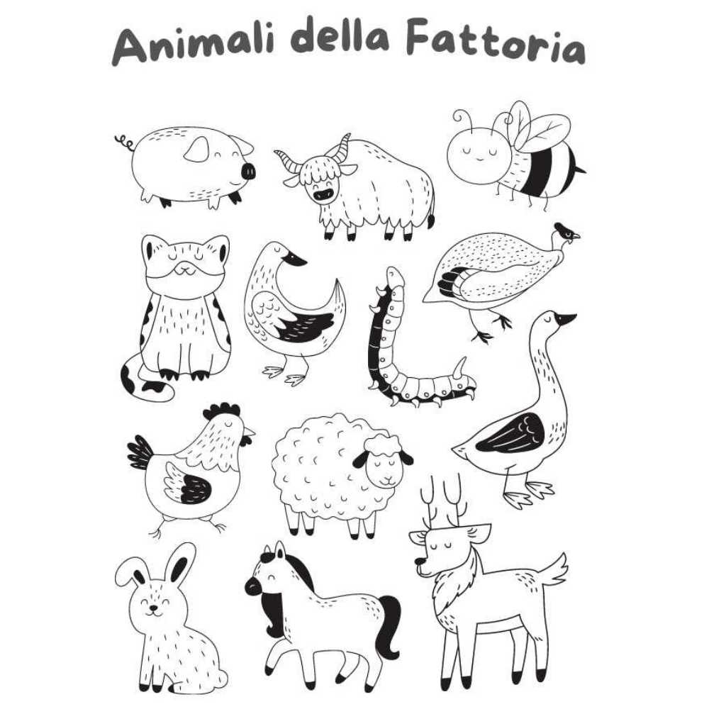 Libro da Colorare Animali della Fattoria: Scarica Gratis PDF - GBR