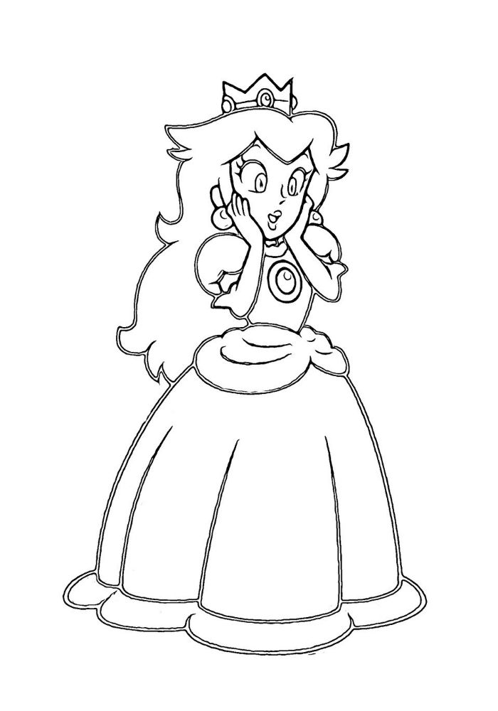 disegni di Peach da colorare