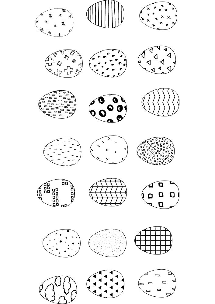 uova di pasqua disegni da colorare