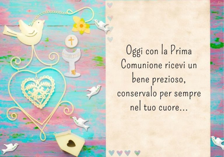 Biglietti Augurali Per Prima Comunione Prima Comunione: Inviti e Biglietti Auguri - Frasi da Stampare Gratis - GBR