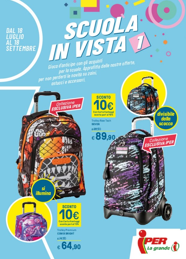 Volantino Iper Offerte Zaini Scuola Ipercoop Zaini Scuola Catalogo