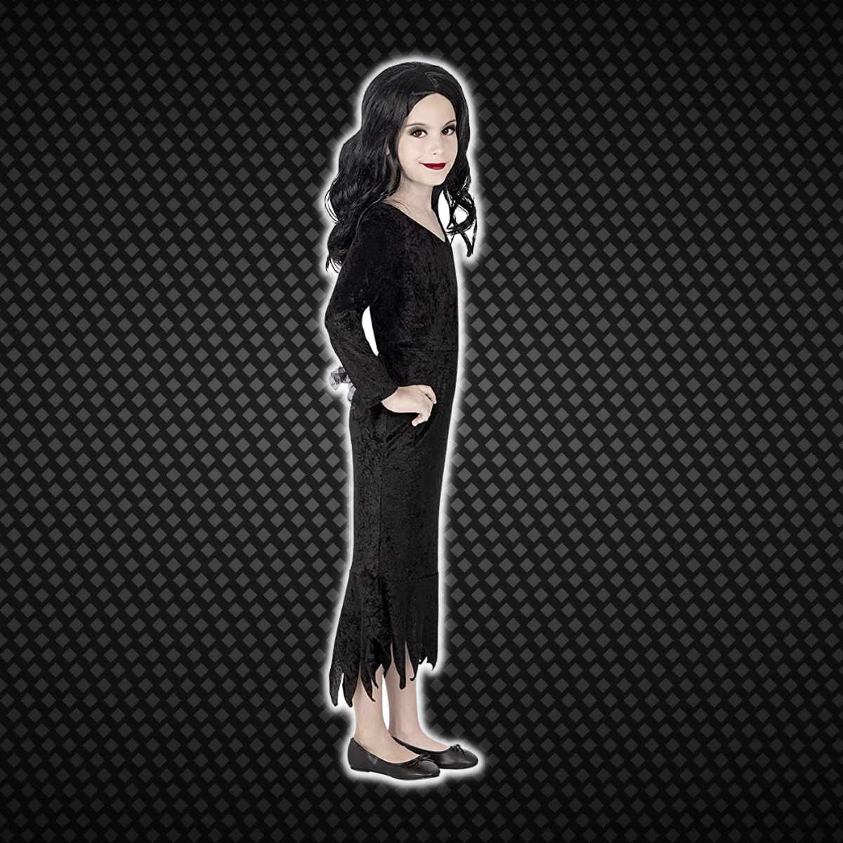 Costume Carnevale Morticia Addams Bambina