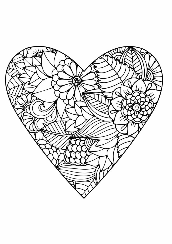 Cuore Mandala PDF A4 da stampare