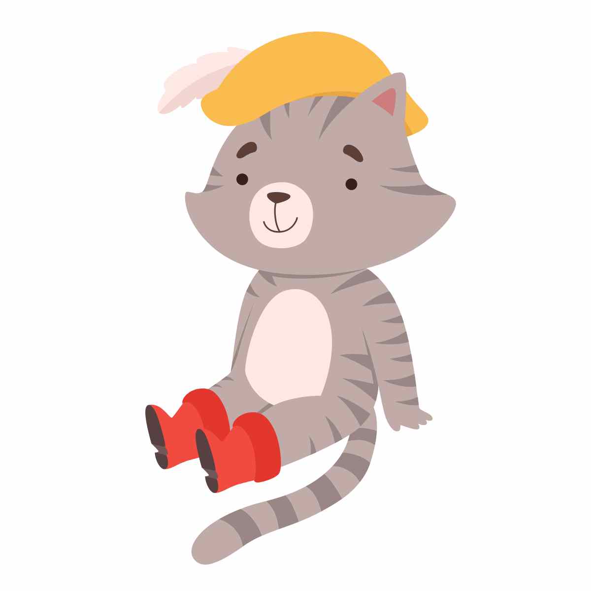 Disegno gatto con gli stivali per bambini