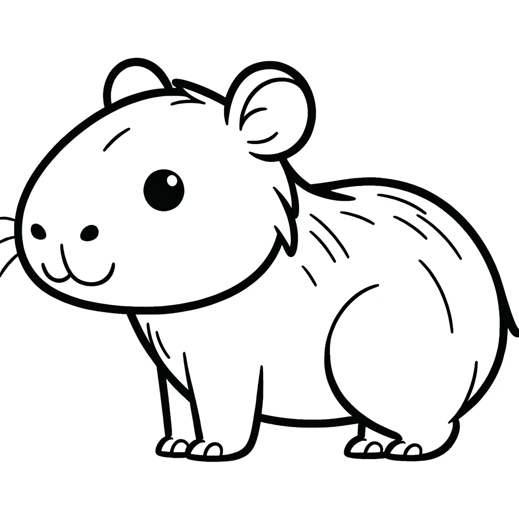 Capibara disegno facile